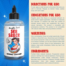 Naughty Jane's Sex Sauce Natural Lubricant 8oz Naughty Jane's Sex Sauce Natural Lubricant 8oz