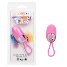 Turbo Buzz Bullet With Removable Silicone Sleeve - Pink Turbo Buzz Bullet With Removable Silicone Sleeve - Pink