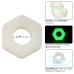 Alpha Glow-in-the-Dark Liquid Silicone Prolong Sexagon Ring - White Alpha Glow-in-the-Dark Liquid Silicone Prolong Sexagon Ring - White