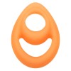 Alpha Glow-in-the-Dark Liquid Silicone Teardrop Ring - Orange