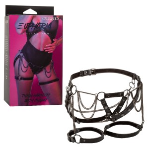 Euphoria Collection Thigh Harness With Chains - Black Euphoria Collection Thigh Harness With Chains - Black