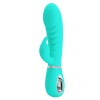 Prescott Super Soft Rabbit Silicone Vibrator - Vibrator -Teal