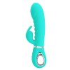 Prescott Super Soft Rabbit Silicone Vibrator - Vibrator -Teal