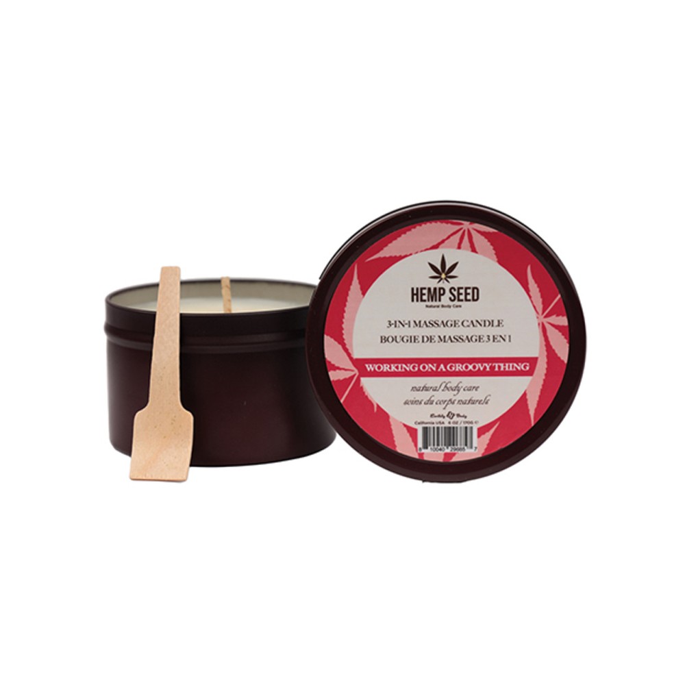 Hemp Seed 3-in-1 Massage Candle - Working on a Groovy Thing 6 Oz