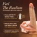 Renaissance - Davinci - 8 Inch Sliding Foreskin Dildo With Squeezable Balls - Tan Renaissance - Davinci - 8 Inch Sliding Foreskin Dildo With Squeezable Balls - Tan