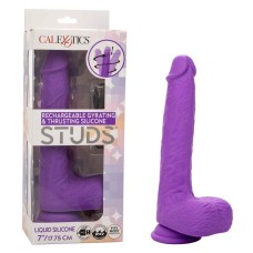 Rechargeable Gyrating and Thrusting Silicone Studs - Purple Rechargeable Gyrating and Thrusting Silicone Studs - Purple