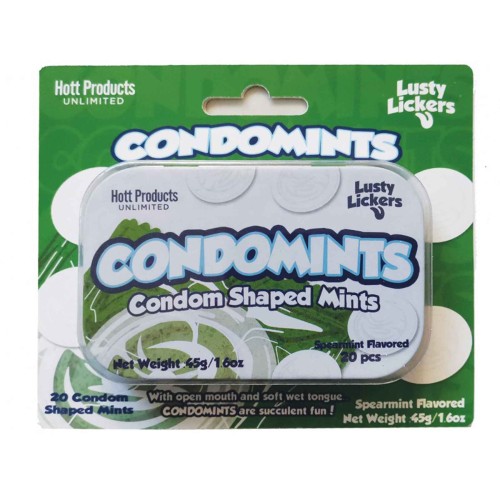 Condomints Spearmints Flavor Condoms Shaped Mints Display Condomints Spearmints Flavor Condoms Shaped Mints Display