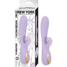 Vibes of New York Ribbed Suction Massager - Lavender Vibes of New York Ribbed Suction Massager - Lavender