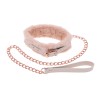 Peaches N Creame Fur Collar and Leash - Pink