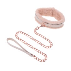 Peaches N Creame Fur Collar and Leash - Pink Peaches N Creame Fur Collar and Leash - Pink