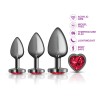 Red Heart Gem Anal Trainer Kit - Gunmetal