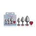 Red Heart Gem Anal Trainer Kit - Gunmetal Red Heart Gem Anal Trainer Kit - Gunmetal