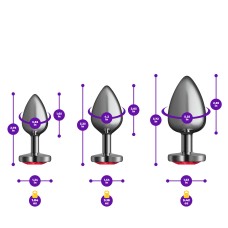 Red Heart Gem Anal Trainer Kit - Gunmetal Red Heart Gem Anal Trainer Kit - Gunmetal