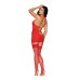 Garter Slip and G-String Dmnd - One Size - Red Garter Slip and G-String Dmnd - One Size - Red