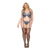 Bustier and G-String - One Size Queen - Blue