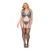 Bustier and G-String - One Size Queen - Blue