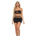 Net Worth 2pc Bandeau Set - One Size - Black Net Worth 2pc Bandeau Set - One Size - Black
