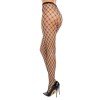 Double Fence Net Pantyhose - Black - Os