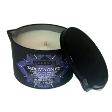 Sex Magnet Blue Lotus Pheromone Massage Candle 6oz Sex Magnet Blue Lotus Pheromone Massage Candle 6oz