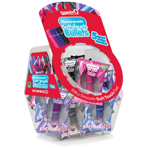 Screaming O Soft Touch Rechargeable Bullets - 24 Count Candy Bowl Display Screaming O Soft Touch Rechargeable Bullets - 24 Count Candy Bowl Display