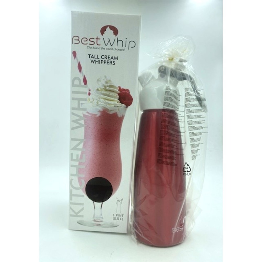 Tall Cream Whipper 1 Pint - Red