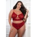 Cinnamon Red 2pc Satin Bra and High Waist Panty - Queen Size Cinnamon Red 2pc Satin Bra and High Waist Panty - Queen Size