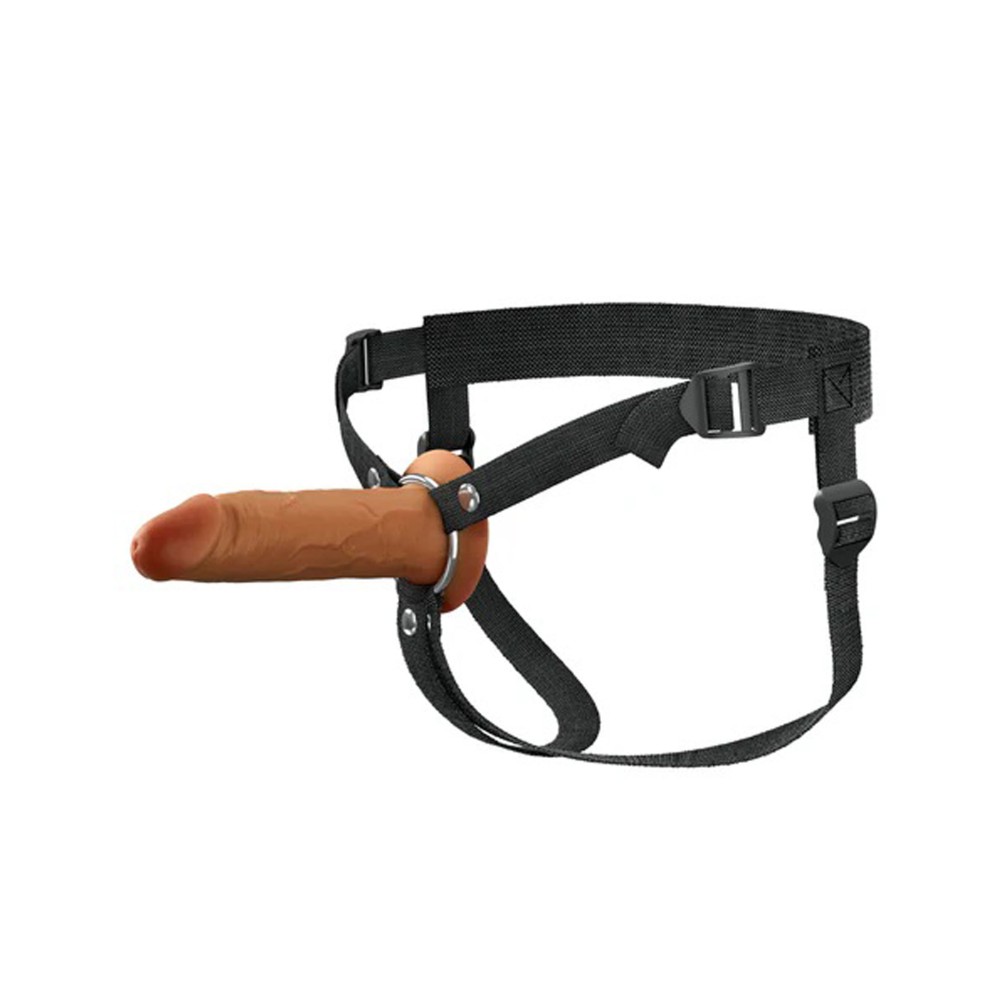 Fantasy X-Tensions Elite 6" Silicone Hollow Strap Dual Density Brown