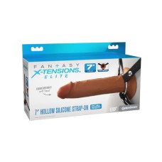 Fantasy X-Tensions Elite 7" Silicone Hollow Strap Dual Density - Brown Fantasy X-Tensions Elite 7" Silicone Hollow Strap Dual Density - Brown