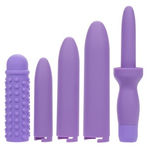 Dr. Laura Berman Rechargeable Dilators Set of 4 Locking Sizes Plus Sleeve - Purple Dr. Laura Berman Rechargeable Dilators Set of 4 Locking Sizes Plus Sleeve - Purple