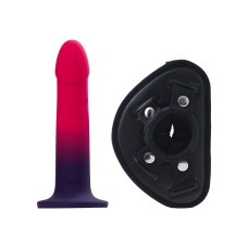 Duo Semi-Realistic Dildo With Harness - Pink/purple Duo Semi-Realistic Dildo With Harness - Pink/purple
