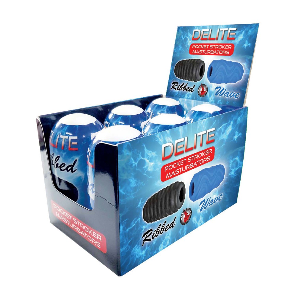 Deelite Pocket Stroker Masturbators Display 6 Ct. Deelite Pocket Stroker Masturbators Display 6 Ct.