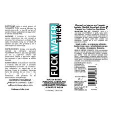 Fuck Water Thick 2oz Clear Water Based Lubricant Fuck Water Thick 2oz Clear Water Based Lubricant