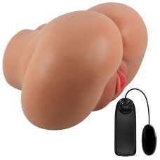 Luna Realistic Vagina and Ass Vibrator - Tan Luna Realistic Vagina and Ass Vibrator - Tan