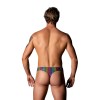Pack and Play Thong with Front Condom Pouch - L/xl - Rainbow