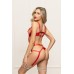 Lame Teddy With Strappy Elastic Detail - One Size - Red Lame Teddy With Strappy Elastic Detail - One Size - Red