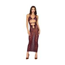 Bodystocking Gown and Shrug Dmnd - One Size - Cherry Lacquer Bodystocking Gown and Shrug Dmnd - One Size - Cherry Lacquer