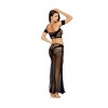 Bralette and Maxi Skirt Dmnd - One Size - Black