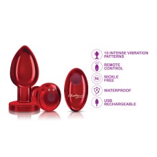 Vibrating Red Metal Remote Plug - Lg Vibrating Red Metal Remote Plug - Lg