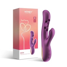 Gem - App Control G-Iggle Balls Rabbit Vibrator - Purple Gem - App Control G-Iggle Balls Rabbit Vibrator - Purple