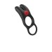 Red Dot Vibrating Cock Ring V1 With Remote - Black/red