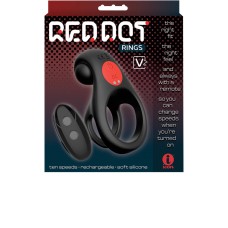 Red Dot Vibrating Cock Ring V2 With Remote - Black/red Red Dot Vibrating Cock Ring V2 With Remote - Black/red