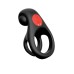 Red Dot Vibrating Cock Ring V2 With Remote - Black/red