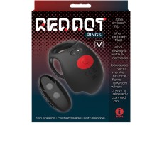 Red Dot Vibrating Cock Ring V3 With Remote - Black/red Red Dot Vibrating Cock Ring V3 With Remote - Black/red