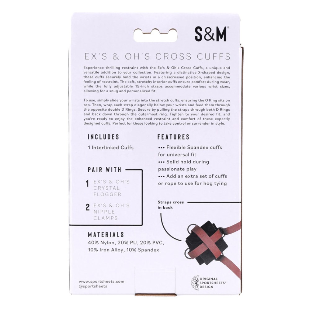 eX's and Oh's Cross Cuffs