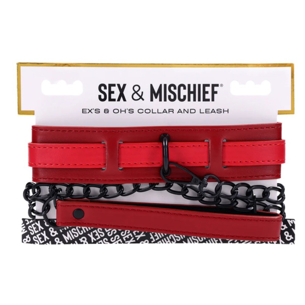 eX's and Oh's Collar and Leash