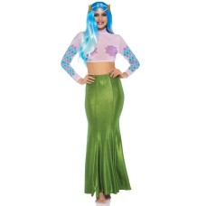 Shimmer Spandex Mermaid Costume Maxi Skirt - Medium-Large - Green Shimmer Spandex Mermaid Costume Maxi Skirt - Medium-Large - Green