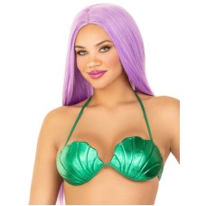 Mermaid Shell Bra Top - Small - Green Mermaid Shell Bra Top - Small - Green