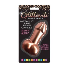 Pink Foil Penis Balloon Candle - Rose Gold Pink Foil Penis Balloon Candle - Rose Gold