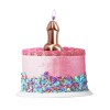 Pink Foil Penis Balloon Candle - Rose Gold