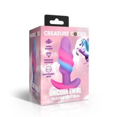 Unicorn Swirl Silicone Butt Plug - Small Unicorn Swirl Silicone Butt Plug - Small